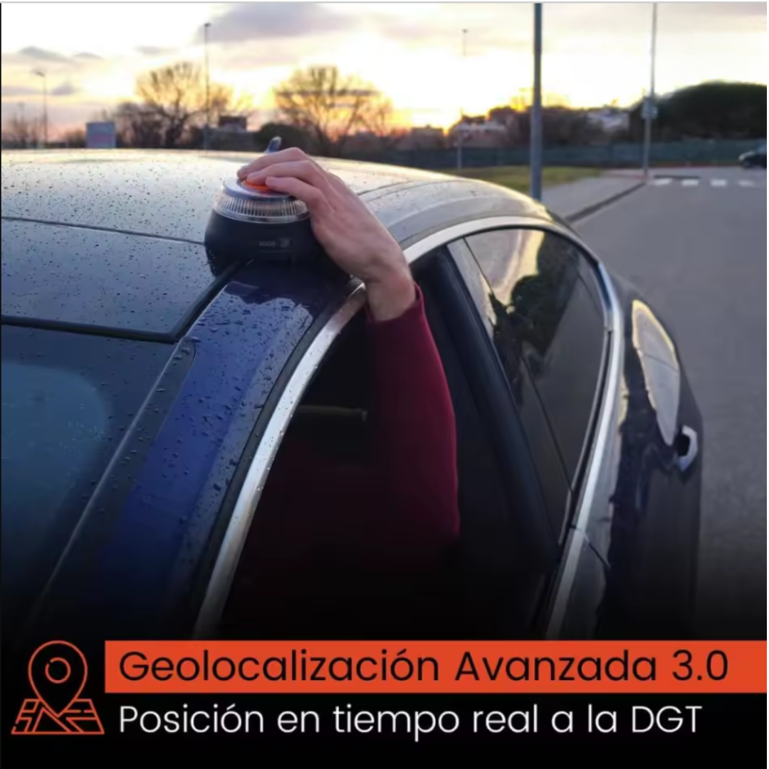 Luz V16 homologada con Geolocalización | Obligatorio 2026
