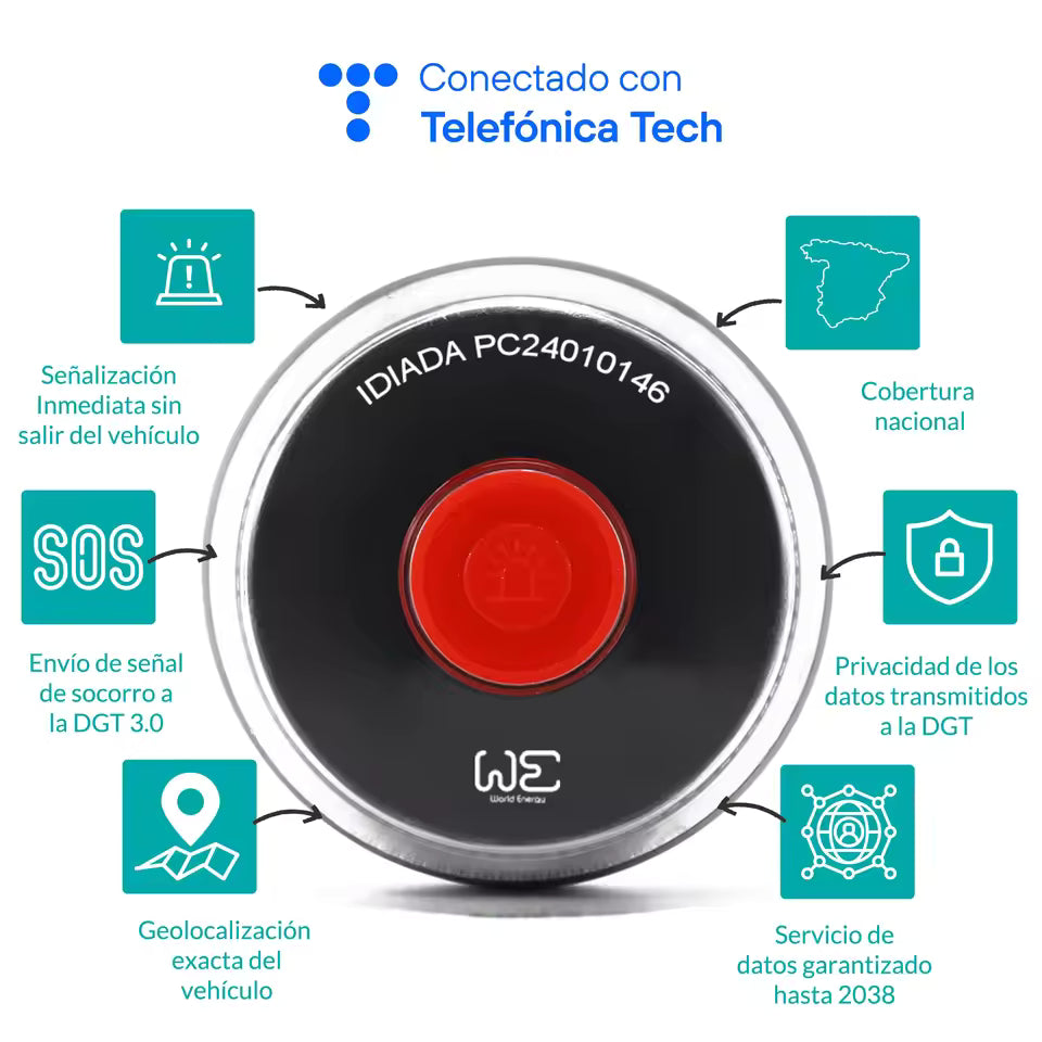 Luz V16 homologada con Geolocalización | Obligatorio 2026