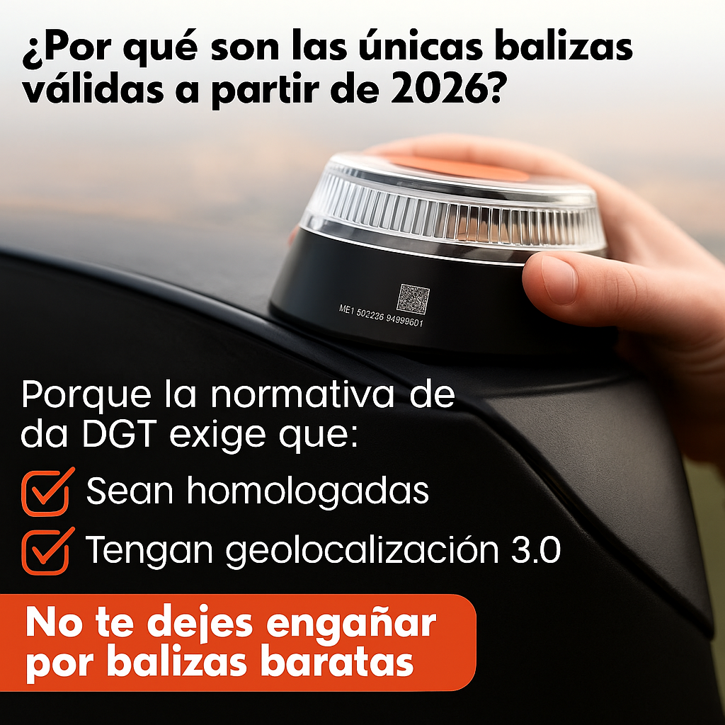 Luz V16 homologada con Geolocalización | Obligatorio 2026