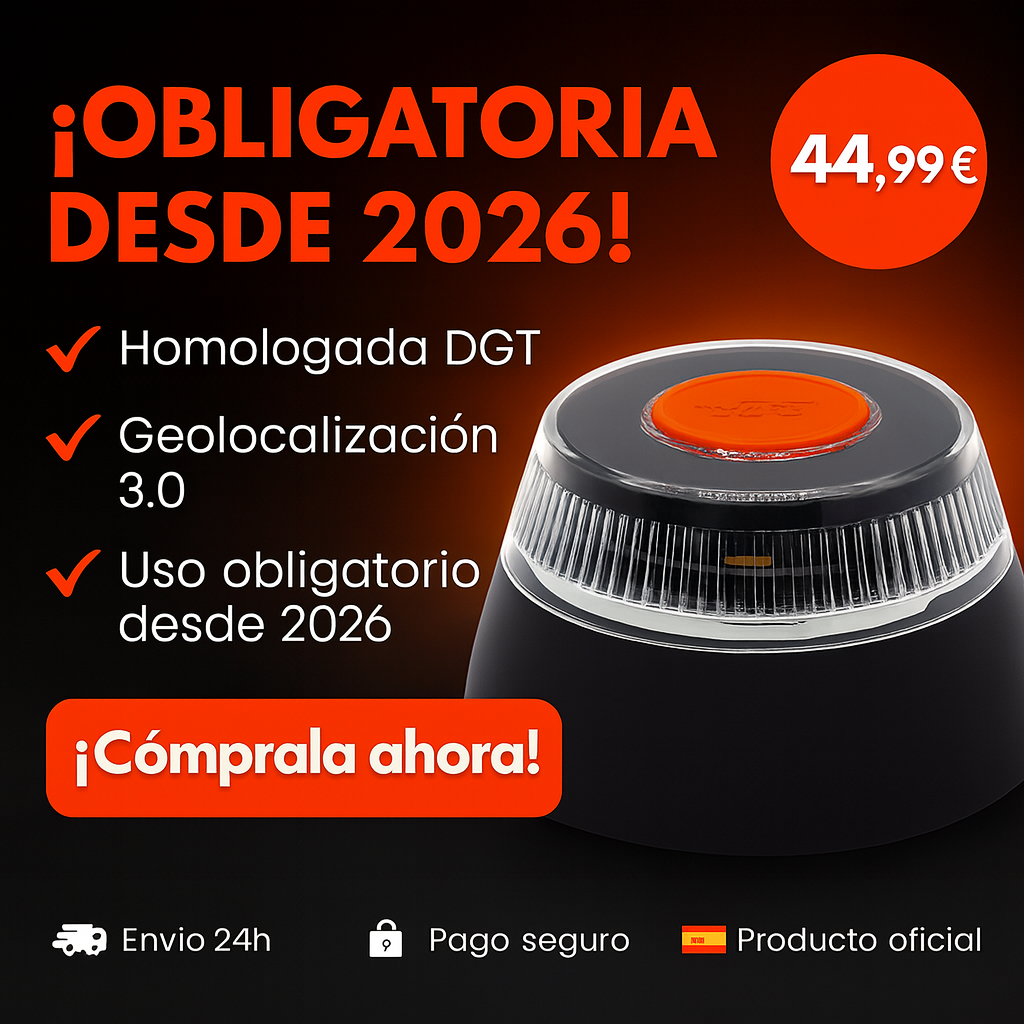 Luz V16 homologada con Geolocalización | Obligatorio 2026