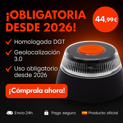 Luz V16 homologada con Geolocalización | Obligatorio 2026