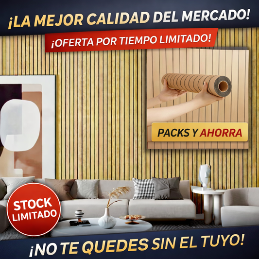 Panel autoadhesivo efecto madera PREMIUM WOODEN™ 13.500cm² | 2X1