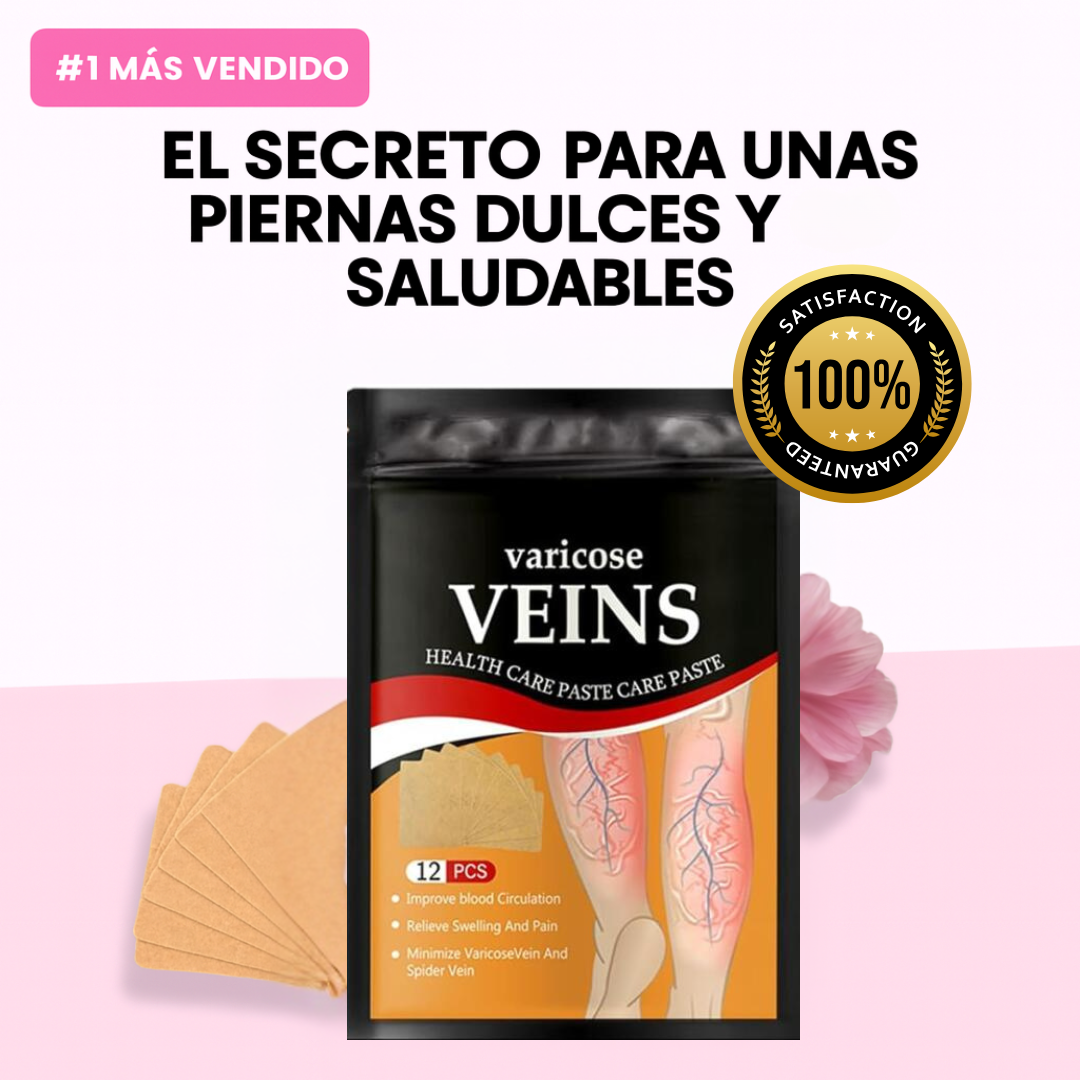 Parches Naturales para Varices y para las Piernas Cansadas - VeinPatch™ | 24 Parches 2x1